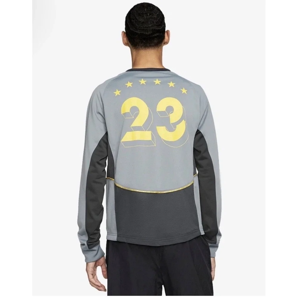 Nike Air Jordan Legacy AJ4 Long Sleeve Pullover Shirt CJ9081 065 Men's 2XL Gray